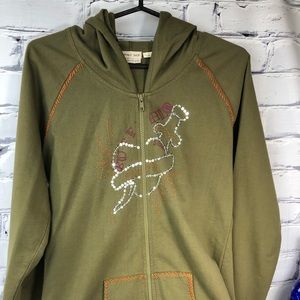 Vintage Buffalo Hoody - Olive color.